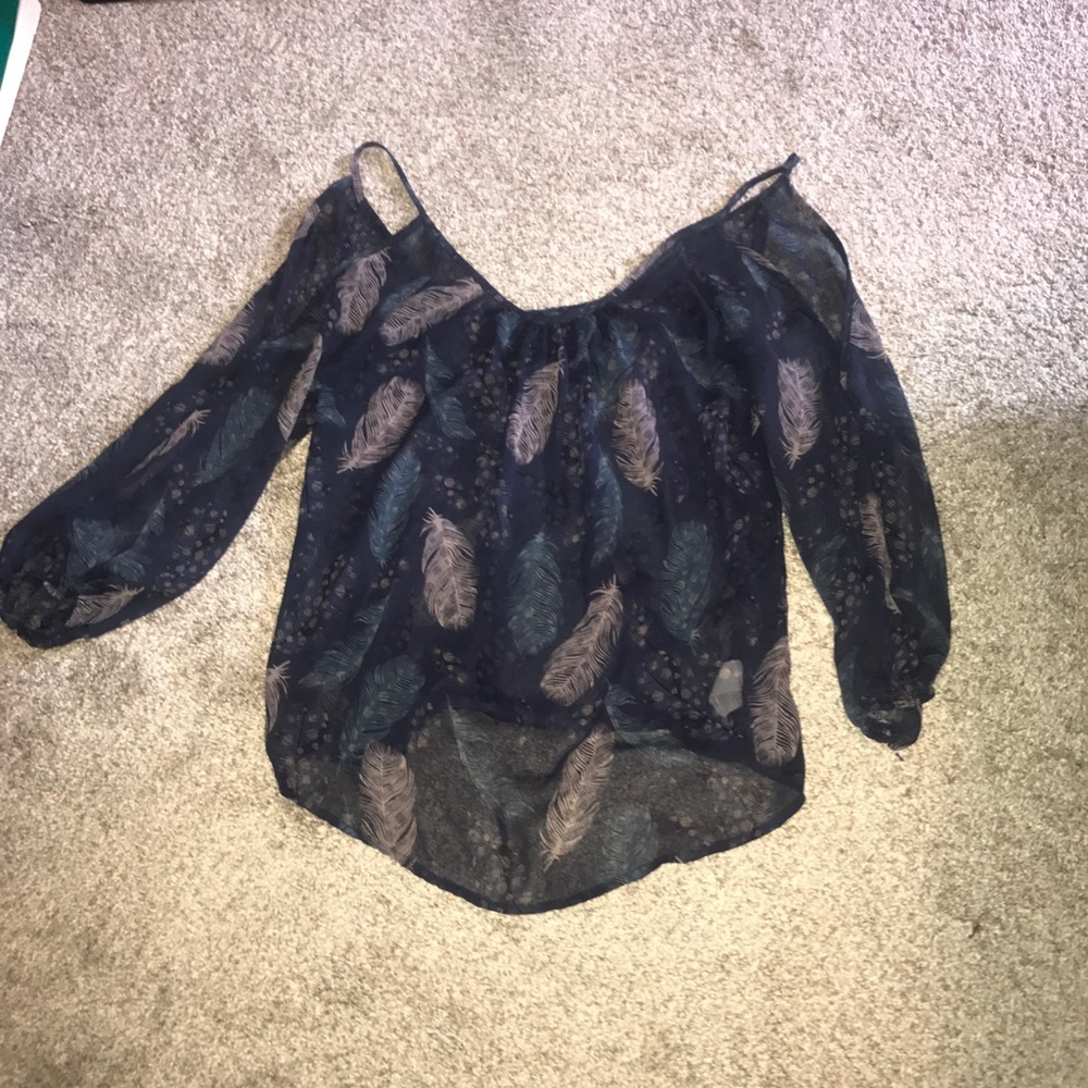 Sheer off the shoulder top